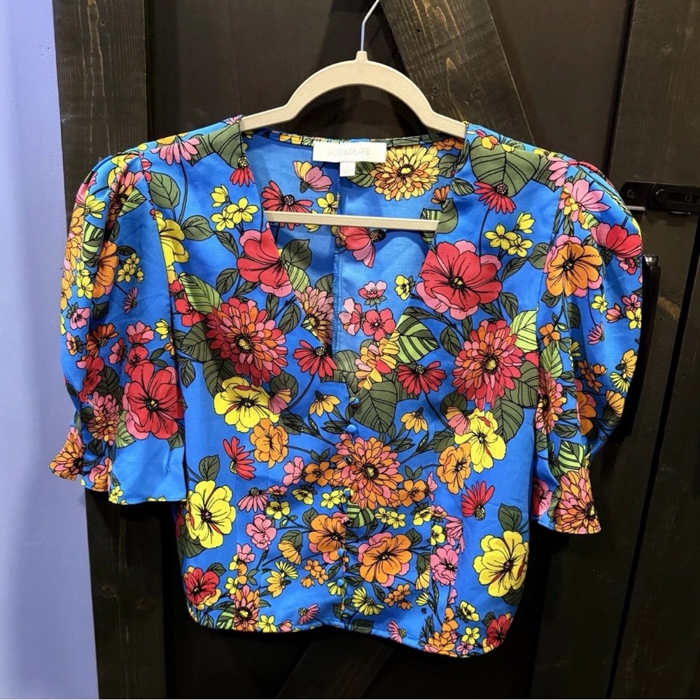 Sugarlips Multicolor Floral Puff Sleeve Blouse
